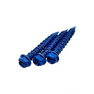 Vis à béton à tête hexagonale recouverte de bleu, en acier au carbone, autotaraudeuse, pour la fabrication de tôles, en gros, en stock - Product Image 1