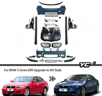 Body Kit Mobil untuk BMW Seri 3 E90 2009-2012 Upgrade Gaya M3 Bumper Depan dan Belakang Desain Aerodinamis 1:1