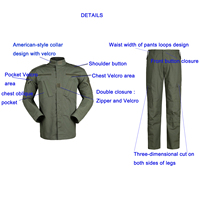 Vêtements tactiques de sécurité Ensemble chemise et pantalon Vêtements de chasse pour hommes Uniforme noir Fatigue Camo Combat Uniforme Style ACU