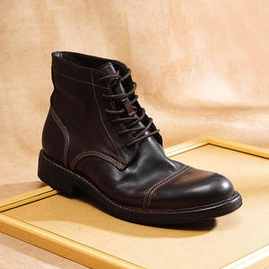 รองเท้าบูทหุ้มข้อผู้ชายสไตล์เรโทรคลาสสิกแฟชั่นปี 2025 กันน้ำ สำหรับฤดูใบไม้ร่วง ฤดูหนาว เดินป่า กิจกรรมกลางแจ้ง ทำงานลำลอง - Product Image 2