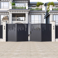 Nouvelle Porte de Villa Moderne en Alliage d'Aluminium Écologique, Durable et Anti-Escalade, Clôture de Jardin, Portail Battant Double Face, Garantie 5 Ans, Finition Poudrée