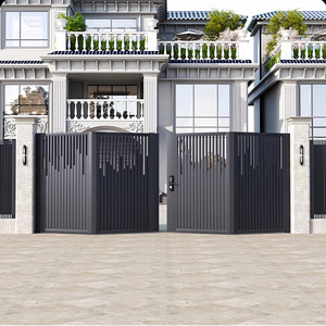 Nouvelle Porte <span class=keywords><strong>de</strong></span> Villa Moderne en Alliage d'Aluminium Écologique et Durable, Clôture <span class=keywords><strong>de</strong></span> Jardin, <span class=keywords><strong>Portail</strong></span> Battant Double Face pour Maisons, Design <span class=keywords><strong>de</strong></span> Portails <span class=keywords><strong>de</strong></span> Maison, Finition Poudrée - Product Image 3