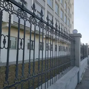 Paneles de valla de hierro forjado de hierro galvanizado de 6 pies Puertas de acero galvanizado en caliente <span class=keywords><strong>para</strong></span> <span class=keywords><strong>balcones</strong></span> Piscinas Casas Marco de metal - Product Image 1