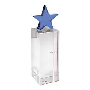 Trofeo Estrella y Paralellepípedo de Acrílico, 180 mm de Altura - Product Image 2