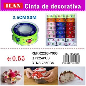 Nastro decorativo Iln 2,5 cm x 3 m con motivi per artigianato e confezioni regalo - Product Image 3