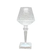 Lâmpadas de mesa led de luxo, moderna, acrílica, transparente, controle por toque, cristal, cabeceira com lâmpadas de vidro