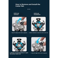 CITICITY Rasoir Électrique Portable pour Hommes, Étanche IPX7, Lavable, Rechargeable, avec Écran LED et Têtes Amovibles 6D
