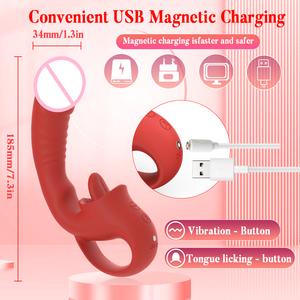 Vibrateur clitoridien puissant 2-en-1 à succès, 10 modes, rechargeable par USB, étanche, double moteur, avec ventouse pour stimulation féminine - Product Image 2