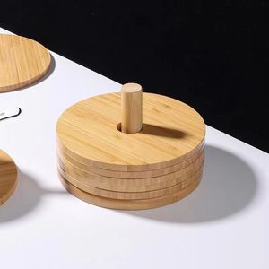 Salvamanteles de bambú con forma de flor, aislante del calor, antideslizante, para uso en la mesa. - Product Image 4