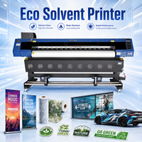 Impresora de Gran Formato de 2.1m para Interiores y Exteriores, con Sistema de Rollo a Rollo, Ecológica, con Solventes, para Lona y Tarpulín