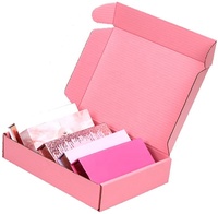 Boîte d'emballage en carton ondulé pour sous-vêtements, 10 pièces, boîte en carton noir rose blanc pour livraison avec Logo personnalisé