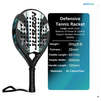 APEPULSE Sports SUPER POWER Green Haute Qualité 12K Fibre de Carbone Noyau EVA Trous Intelligents Diamant Raquette de Padel