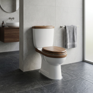 Inodoro de Cerámica de Dos Piezas con Ahorro de Agua, Estándar Europeo, Doble Descarga, Sifónico, Tipo S - Product Image 5