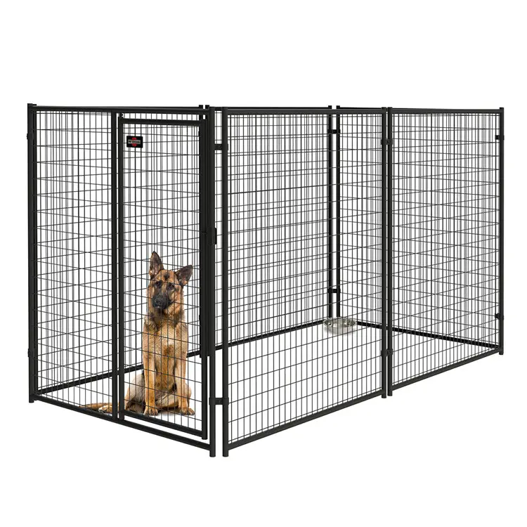 Сверхмощный модульный 6x4 наружная сварная металлическая сетка очень большой уличный домик для домашних животных клетка для собак Питомник
