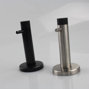 Cabine d'essayage Salle de bain Crochet Support de porte Matériel <span class=keywords><strong>suspendu</strong></span> Tampon en acier inoxydable Butée de porte en caoutchouc - Product Image 5