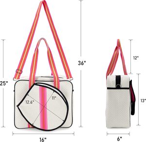 Sac de transport léger et portable en néoprène pour <span class=keywords><strong>padel</strong></span>, tennis, squash et racquetball, idéal pour hommes et femmes, au meilleur prix - Product Image 6