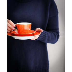 Ginori Luna-Shaped Dessert <b>Plate</b> and Coral Decoration Elegant <b>Tea</b> Set for Two - Product Image 5