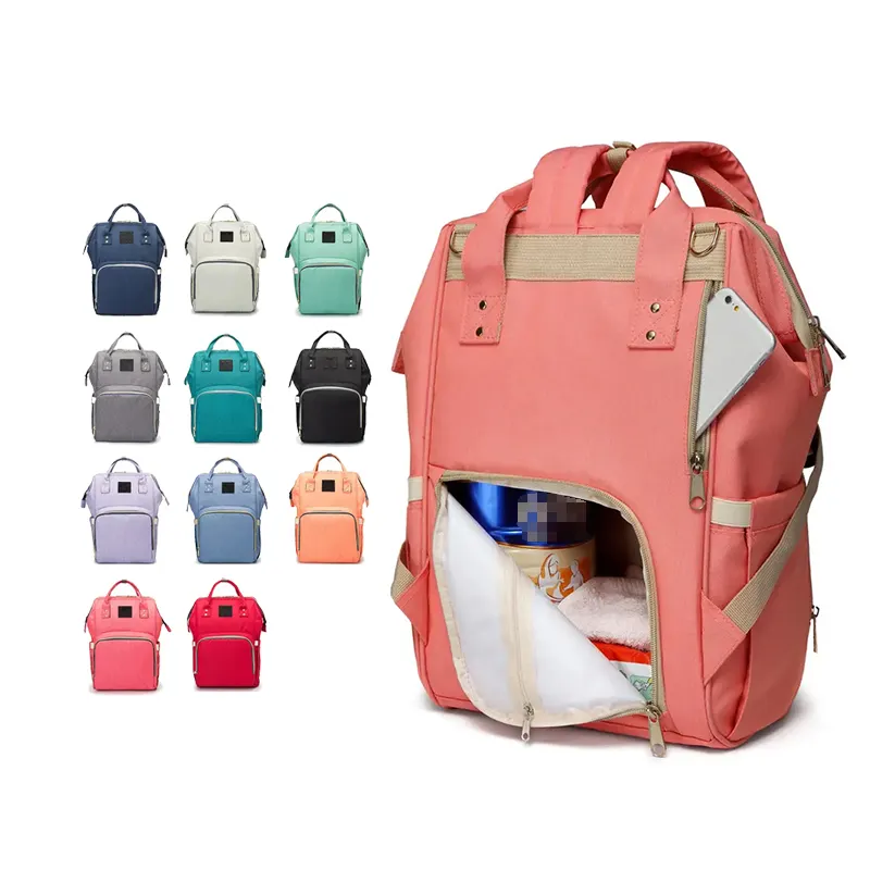 Atacado oxford grande capacidade viajar impermeável maternidade múmia fralda mochila Outdoor Mommy fralda saco