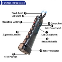 Dispositif de défense électrique OEM&ODM à télécommande, rechargeable et extensible, pour l'éloignement du bétail