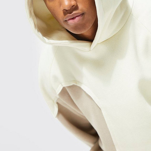 Bộ Quần Áo Nỉ Và Áo Hoodie Dáng Rộng Cho Nam, Bộ Đồ Thể Thao 2 Mảnh Lông Cừu Dày Chặn Màu Theo Yêu Cầu - Product Image 3