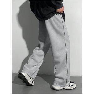 Pantalones deportivos anchos para niño FOXA, cintura alta, transpirables, color gris - Product Image 3