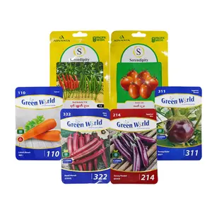 Usine d'Emballage de Graines Vente en Gros 10g 1kg Imprimé Personnalisé PET/PE Laminé Fruits Légumes Semences Pochette d'Emballage en Plastique