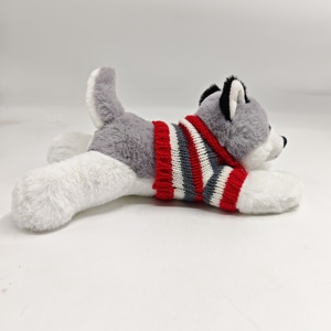 Peluche Husky en gros, adorable, sûr, pour jouer à cache-cache, animal personnalisé avec un <span class=keywords><strong>pull</strong></span>, jouets en peluche pour cadeaux créatifs pour garçons et filles - Product Image 5