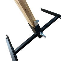 Base d'assemblage DIY 2x4 pour supports de cibles en acier AR500, accessoire de tir portable d'extérieur, base en acier au carbone noir revêtu
