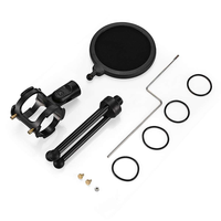 Microphone à condensateur de bureau sans fil, support, directivité omnidirectionnelle, portable, design rotatif réglable, métal et plastique
