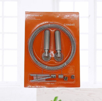 Ensemble de tringles à rideaux pliables multifonctionnelles de 5 m en acier inoxydable avec accessoires et composants métalliques