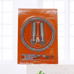 Accesorios Multifuncionales para Cables de Acero Inoxidable de 5 Metros, <span class=keywords><strong>Tensor</strong></span> de Cortina Plegable, Juego de Varillas para <span class=keywords><strong>Tendedero</strong></span> con Componentes Metálicos - Product Image 5