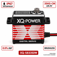Servomoteur pour bateau RC XQ-S8335DW 35kg Étanche IP67 Sans balais Haute vitesse Engrenage en acier inoxydable 6V-8.4V