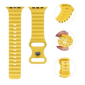 Bracelet de montre sport en caoutchouc océanique imperméable en gros pour montre 42 mm/46 mm/49 mm IWatch Series 10/9/8/7/SE Snap - Product Image 1