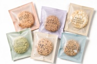 Groothandel op maat gemaakte frosted transparante zakjes voor koekjes, snackverpakkingen, mini enkelvoudige biscuit zakjes, hitte verzegelbare verpakkingszakjes