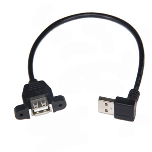 USB2.0 Nam Nữ Bảng điều khiển gắn cáp mở rộng vít khó<span class=keywords><strong>a</strong></span> 90 độ góc trái phải cho máy chiếu Camera micro xe hơi - Product Image 6
