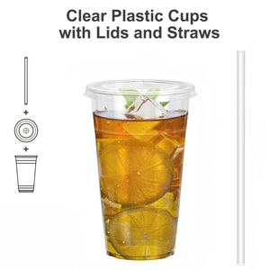 Vasos Desechables Transparentes de PET de 400ml, 500ml y 700ml <span class=keywords><strong>para</strong></span> Café Frío, Leche y Bebidas, con Tapas <span class=keywords><strong>para</strong></span> Llevar, Precio al por Mayor, Gran Venta - Product Image 5