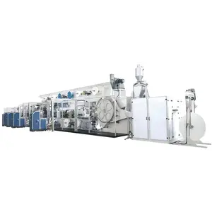 Full servo Baby Diaper Production Line Full servo machines produce I type baby diapers machine production line