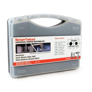 Kit standard de 8 boulons de réparation pour filetages rotatifs RTK3.1, pour la restauration de filetages, outils électriques, outils pneumatiques, tuyaux pouces/métriques - Product Image 3
