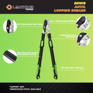 Tijeras de Podar Telescópicas Reforzadas 551016 con Capacidad de Corte de 35 mm para Podar Ramas Muertas Gruesas - Product Image 3