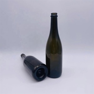 Botellas de vino tinto con <span class=keywords><strong>tapa</strong></span> de corcho, color ámbar y verde transparente, 750ml, venta al por mayor de fábrica - Product Image 3