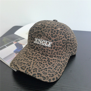 Leopard Print <b>Baseball</b> <b>Cap</b> Unisex Twill Duckbill Hat Shade Spring Summer JUNGLE Embroidered - Product Image 2