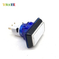 Bouton poussoir pour machine de jeu d'arcade 47x26mm avec micro-interrupteur et LED, boutons rectangulaires pour machines de jeu