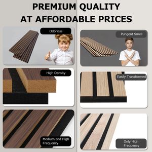 Современная акустическая Звукоизоляционная панель, звукоизоляционная панель, деревянная Конструкция, стеновая панель из полиэфирного волокна, деревянная планка, акустические панели - Product Image 4