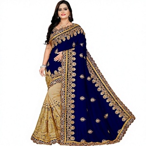 Nouvelle Robe Boubou Femme, Saree/Sari Indien/Pakistanais, Shari, Imprimé en relief double face, Coton, Séchage rapide, Robe de mariée élégante - Product Image 2