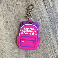Llavero NFC de Contacto de Emergencia al por Mayor, Etiqueta de Seguridad para Niños, Etiqueta para Mochila, Toque para Llamar al Contacto del Padre para la Escuela, Viajes, Necesidades Especiales