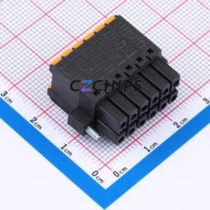 JL15EDGKNHM-35006B01 Plug-in Terminal Block Through hole Component (THT),P=3.5mm Connector 2x6P 3.5mm Black 2 - Product Image 2