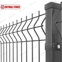 Valla de malla de alambre soldada galvanizada con recubrimiento de polvo negro, puerta metálica de 6 pies de altura, servicio de modelado 3D para cercas de fábrica