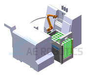 Chargement/déchargement CNC automatisé avec silo multi-niveaux et robots collaboratifs