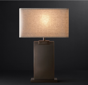 Lampes de table en fer modernes, de luxe, vintage et contemporaines, pour la décoration intérieure, avec abat-jour en tissu, culot E27, design simple et protecteur pour les yeux, pour salon - Product Image 4