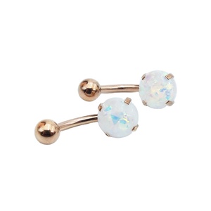 Anelli di pancia in <span class=keywords><strong>acciaio</strong></span> <span class=keywords><strong>chirurgico</strong></span> Opale Balls Body <span class=keywords><strong>Piercing</strong></span> <span class=keywords><strong>Anello</strong></span> della Pancia Dei Monili - Product Image 3